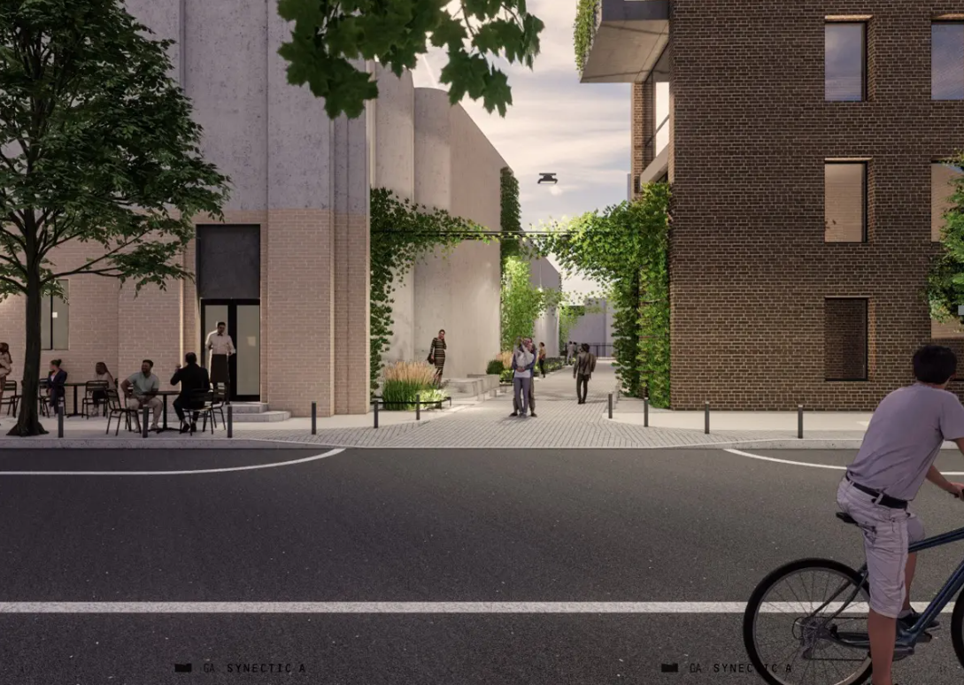 &quot;Живая стена&quot; в центре Киева. Архитекторы показали проект обновления одного из общественных пространств